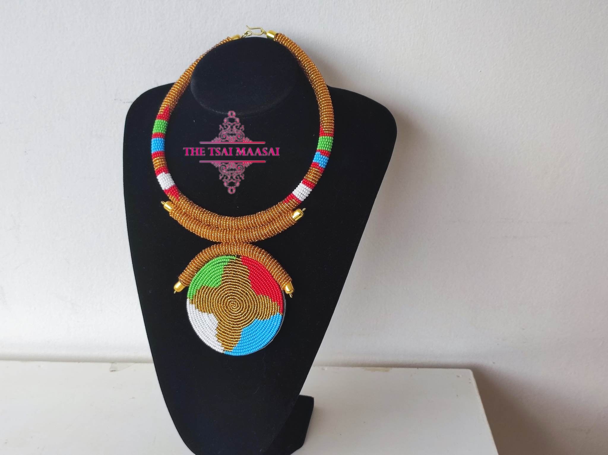 Daily Wear Maasai Beaded Necklace | Colorful & Lightweight Kenyan Craft