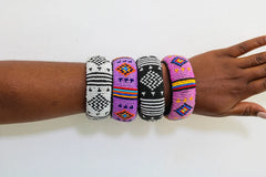 5 Vibrant Stacking Chunky Maasai Bangles