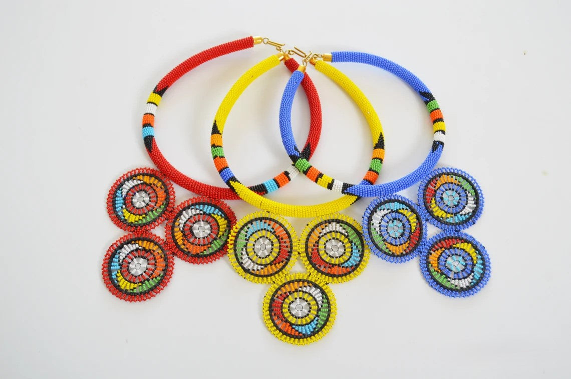 3 Modern Twist Maasai Necklaces