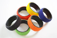 6 Solid Colors Chunky Maasai Bangles